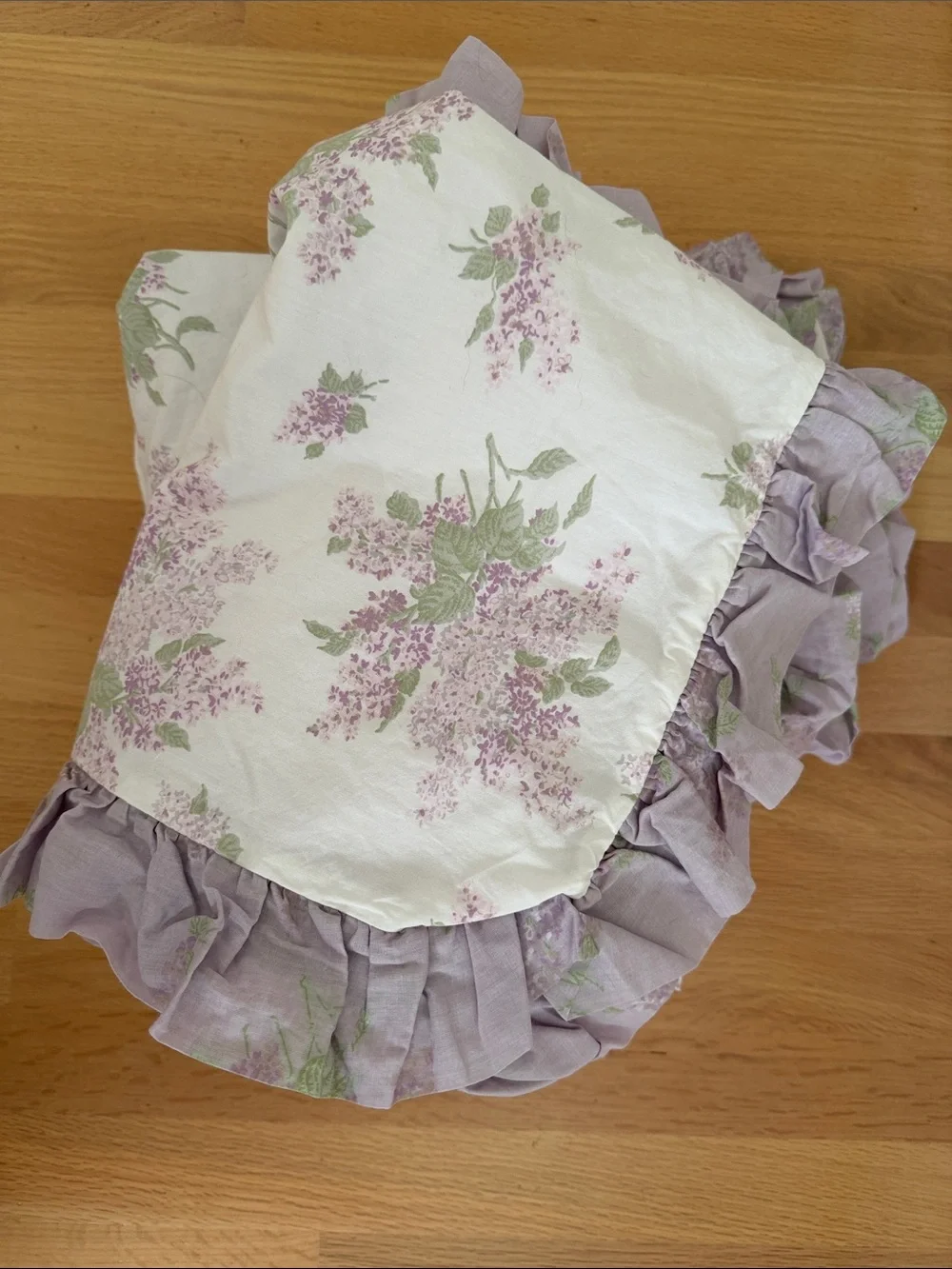 Rachel Ashwell Simply Shabby Chic Lilac Lavender  Ruffled Duvet Set w Shams Q/F